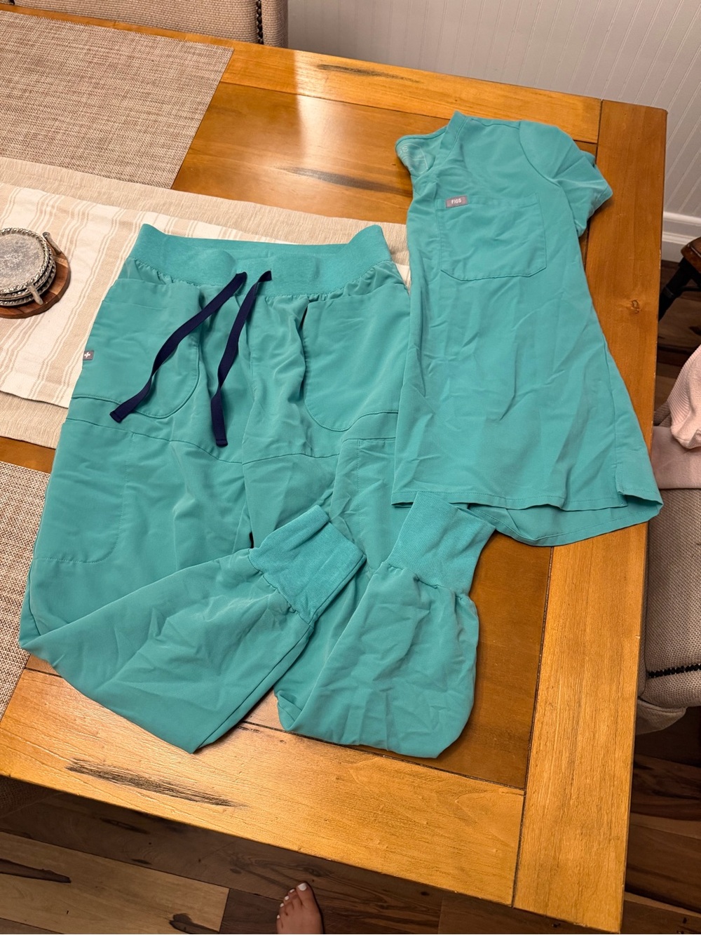 Figs Teal Scrub Set XSP